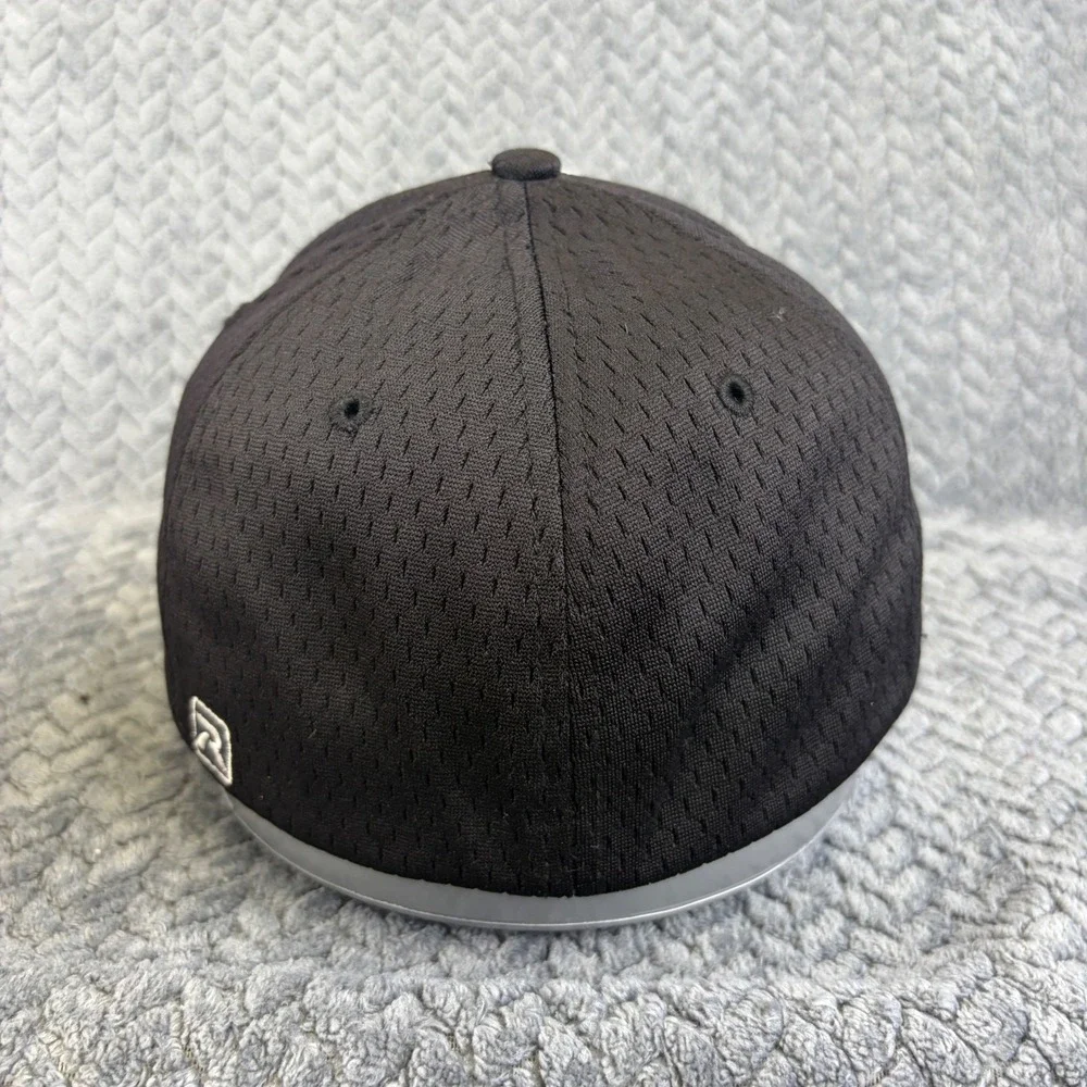 Richardson BL Logo Baseball Cap Hat Black White Mesh Two Tone Athletic Hat